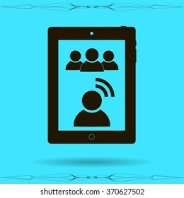 video conference vector icon