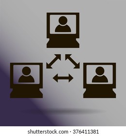 video conference vector icon