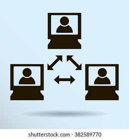 video conference vector icon