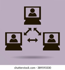 video conference vector icon