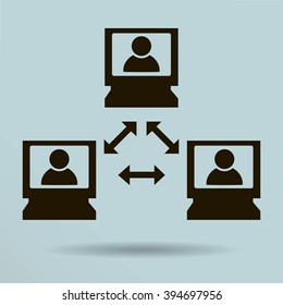 video conference vector icon