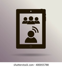 video conference vector icon