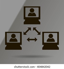 video conference vector icon