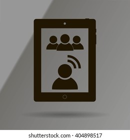 video conference vector icon
