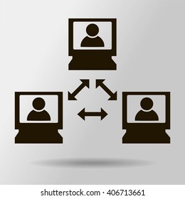 video conference vector icon