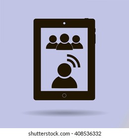 video conference vector icon
