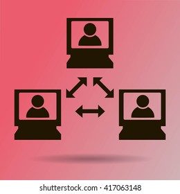 video conference vector icon
