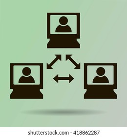 video conference vector icon