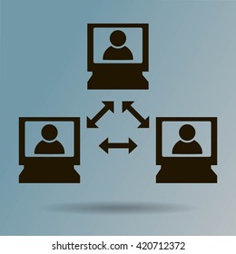 video conference vector icon