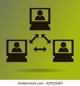 video conference vector icon