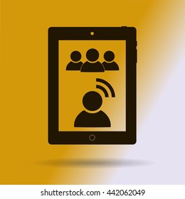 video conference vector icon