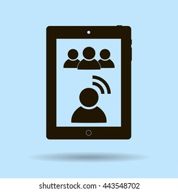 video conference vector icon