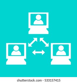 video conference vector icon