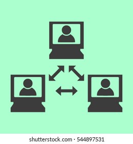 video conference vector icon
