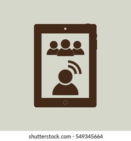 video conference vector icon