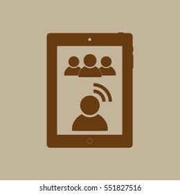 video conference vector icon