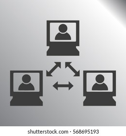 video conference vector icon
