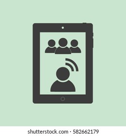 video conference vector icon