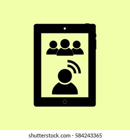 video conference vector icon
