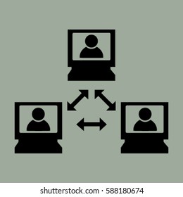 video conference vector icon