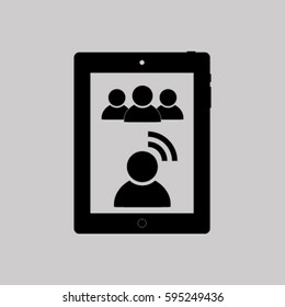 video conference vector icon