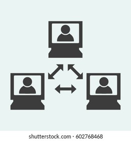 video conference vector icon