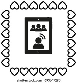 video conference vector icon