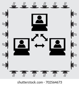 video conference vector icon
