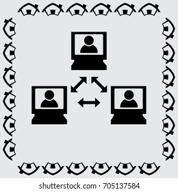 video conference vector icon