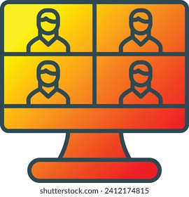 Video Conference vector icon. Can be used for printing, mobile and web applications.