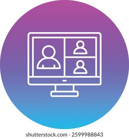 Video Conference vector icon. Can be used for printing, mobile and web applications.
