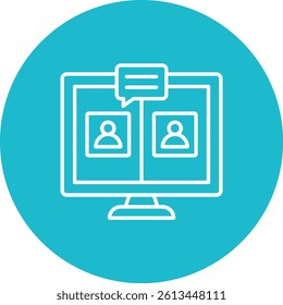 Video Conference vector icon. Can be used for printing, mobile and web applications.