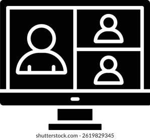 Video Conference vector icon. Can be used for printing, mobile and web applications.