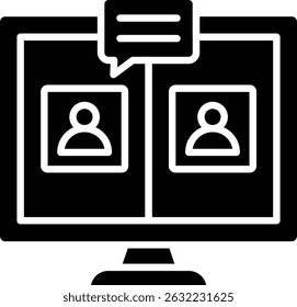 Video Conference vector icon. Can be used for printing, mobile and web applications.