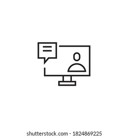 Vektorsymbol-Design für Videokonferenzen