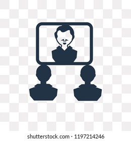 Video conference vector icon isolated on transparent background, Video conference transparency concept can be used web and mobile
