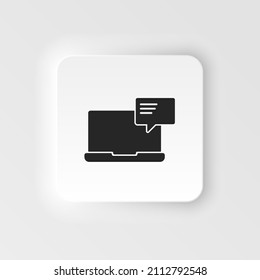 Video conference vector icon. Simple element neumorphic style illustration Video conference vector icon. Material concept vector illustration.