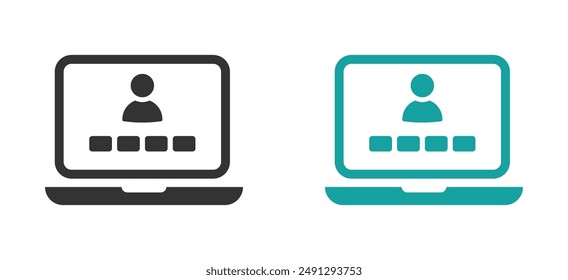 Video conference vector icons set
