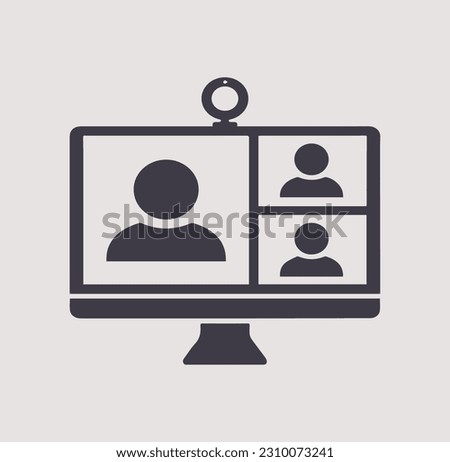 video conference,web converence relatd icon isolated on background