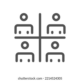 Video conferencing icon outline and linear vector.
