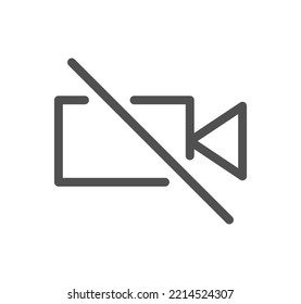 Video conferencing icon outline and linear vector.
