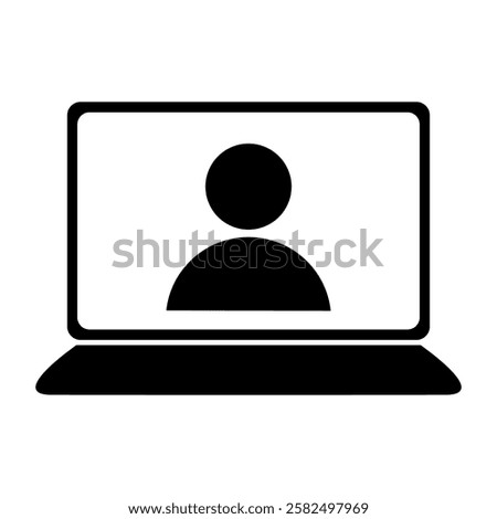 video conferencing icon vector. flat style vector illustration editable isolated design.