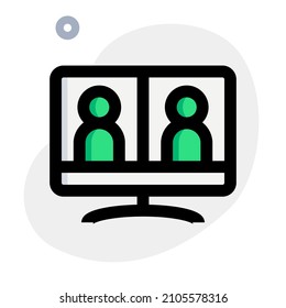 Video conferencing on a large user based on an online platform