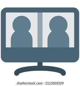 Video conferencing on a large user based on an online platform