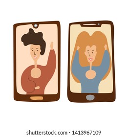 Video conferencing technology - modern flat vector concept digital illustration. Web design template