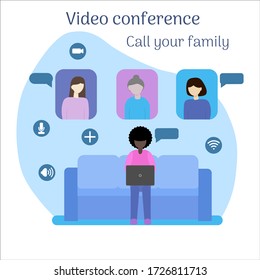 Video conferencing under quarantine. Call your family.