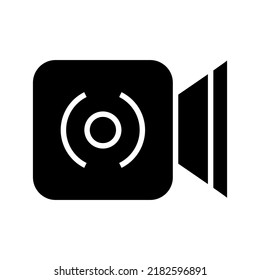 Symbol für Videoverbindung oder Logo einzeln auf Zeichensymbolen, Vektorgrafik - qualitativ hochwertige Vektorsymbole mit schwarzem Hintergrund
