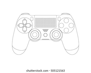 Video console gamepad vector illustration