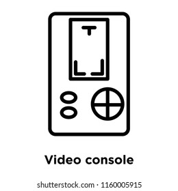 Video console icon vector isolated on white background, Video console transparent sign , line or linear sign, element design in outline style