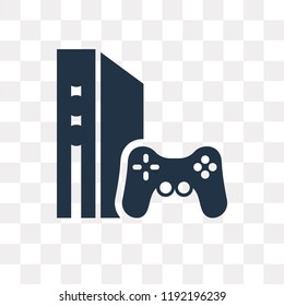 Video console vector icon isolated on transparent background, Video console transparency concept can be used web and mobile